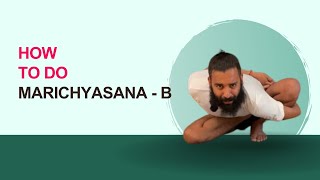 Marichayasana B  How to do Marichayasana  Iyengar Yoga [upl. by Ahseyn]