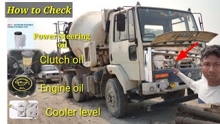 Truck ki Coolant  Engine oil Clutch oil Stering oil kaise Cheak kare [upl. by Bible]