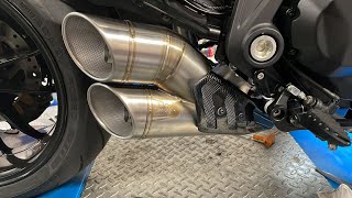 Ducati Diavel 1260S Zard Exhaust Flames [upl. by Jephum]