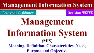 Management Information system MIS Management Information system in hindi aktu mba classes bba [upl. by Turtle668]