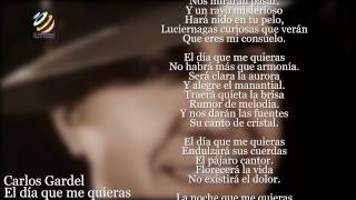 Carlos Gardel  El día que me quieras LetraLyrics HQ [upl. by Tebazile]