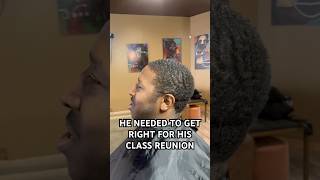 He needed to get right for his class reunion haircut barber barbershop [upl. by Atnicaj]