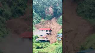 😱😱😱Big Landslide in Nepal  danger landslide NepalLandslide naturaldisasters floodwarning [upl. by Drucilla]