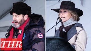 Sundance 2018 Respect Rally Gloria Allred Jane Fonda Common Lena Waithe Nick Offerman  THR [upl. by Repip]