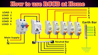 RCCBELCBRCBO Connection Diagram With MCB For Electrical House Wiring  কিভাবে RCCB কানেকশন করবেন [upl. by Onaivlis]