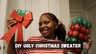 Vlogmas Day 7  DIY Ugly Christmas Sweater [upl. by Ykvir]