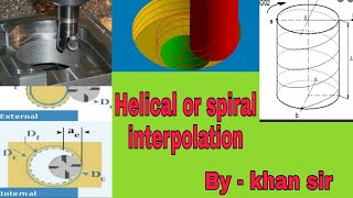 What is spiral interpolation  Helical interpolation  VMC Programming  Ramp milling [upl. by Baumann]