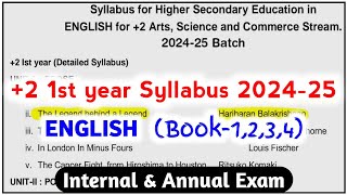 2 1st year English Syllabus  Arts Science amp Commerce  Internal amp Annual Exam English Syllabus [upl. by Narba]