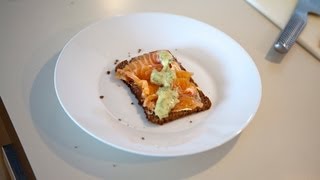 Gravlax on Rye Bread with Dill Mustard and Lemon Sauce [upl. by Leunamne903]