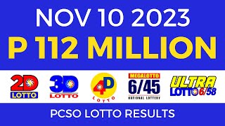 Lotto Result November 10 2023 9pm Complete Details [upl. by Paynter]