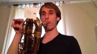 Baritone Saxophone Altissimo G Trick [upl. by Emmalynn630]