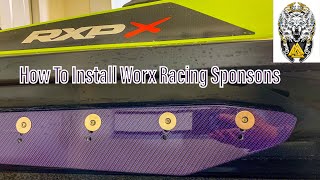 How To install Worx Racing Sponsons on SeaDoo RXPX 300 Part 2 [upl. by Antsirhc]