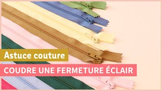 Astuce couture  coudre une fermeture éclair [upl. by Grannias]