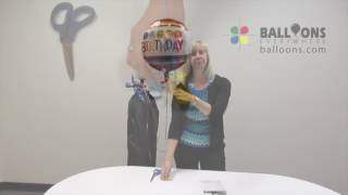 Balloon Basics Foil Balloon Inflation Tutorial [upl. by Kcirted]