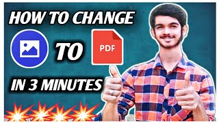 How To Convert Image To PDF file in telugu  by tech balu [upl. by Omolhs]