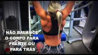 DICAS PARA EXERCÃCIO PUXADOR COSTAS POR RENATA MUGGIATI CAMPEÃƒ BRASILEIRA BODY FITNESS [upl. by Ynabla]