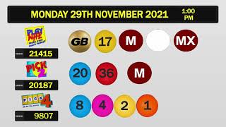 Monday 29th November 2021 Nlcb Draw Results [upl. by Alyag884]