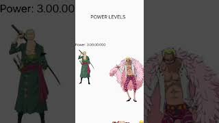 The power levels of Zoro VS The warlords of the sea onepiece anime [upl. by Eninotna102]