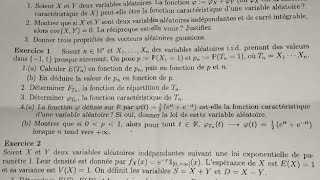 Exercice 1  Examen probabilité normal 20232024 SMA s6 [upl. by Nimsay]