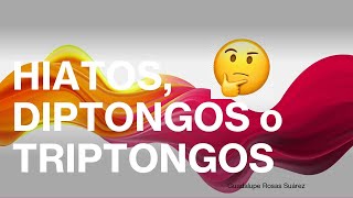 HIATOS DIPTONGOS Y TRIPTONGOS [upl. by Garbe]