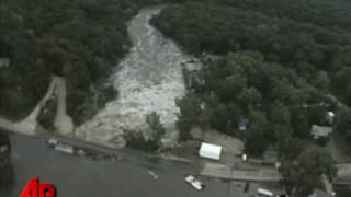 Raw Video Heavy Rains Cause Iowa Dam Break [upl. by Ahsahs697]