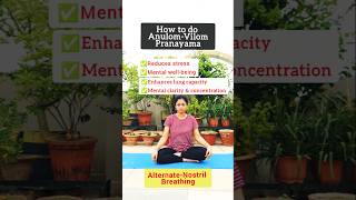 Reduce Stress Practicing AnulomVilom yoga pranayama ytshorts ventunoyoga yogapractice [upl. by Deraj132]