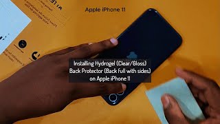 iPhone 11  Installing Hydrogel ClearGloss Back ProtectorBackFull version  rizkaCreationscom [upl. by Selij793]