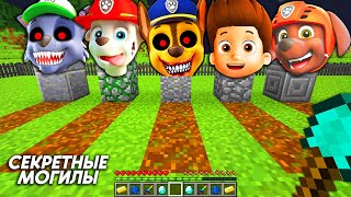 SECRET CEMETERY GRAVE PAW PATROL RYDER CHASE EXE MARSHALL ROCKY EXE ZUMA MINECRAFT AT 3 AM [upl. by Gnolb]