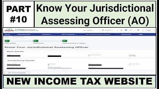 10 Know Your Jurisdictional Assessing Officer  Pan Status  TaxPayer Jurisdiction  AO Email Id [upl. by Inva]