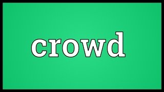 Crowd Meaning [upl. by Filide]