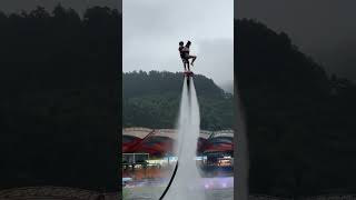 Flyboard montage  water jetpack water world this is to high shorts [upl. by Erapsag]