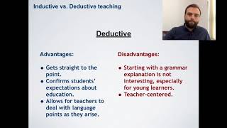 TESOL Concepts Inductive vs deductive teaching approach [upl. by Assiar]