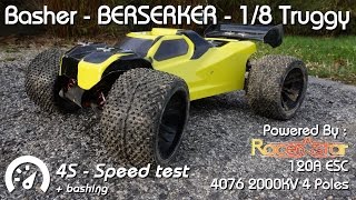 • BSR  BERSERKER 18 Truggy Kit  4S Speed Test • [upl. by Odarbil]