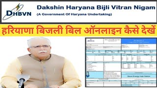 Haryana bijli bill kaise dekheHaryana electricity bill downloadHaryana bijli bill kaise check kare [upl. by Naitsirc]