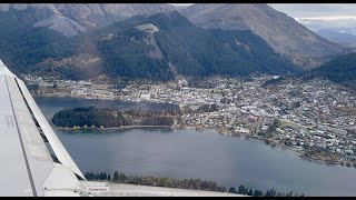 Air New Zealand Breathtaking approach and landing into Queenstown airport [upl. by Emanuele759]