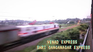 Thiruvananthapuram North  Shri Ganganagar Express crossing Kodoor river Kottayam [upl. by Hatfield524]