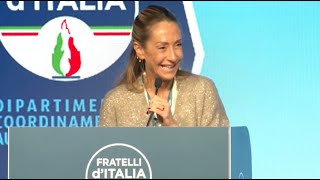 LINTERVENTO DI ARIANNA MELONI A RIMINI ALLEVENTO quotPER AMOREPER MERITO PER LIBERTÀquot [upl. by Jacklin530]