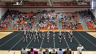 Hedgesville Middle School Sideline at Martinsburg Bulldog Cheerpalooza 2024 [upl. by Anomas]