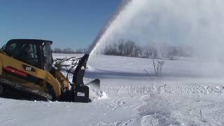 Skid Steer Snow Blower Attachment High Flow Quick Attach QA2410 [upl. by Euqinobe]