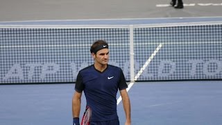 Roger Federer vs John Isner  Court Level View Highlights HD [upl. by Ahsinak643]