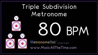 Triple subdivision metronome at 80 BPM MetronomeBot [upl. by Farron]