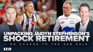 Unpacking Jaidyn Stephensons SHOCK retirement  No change to sub rules  SEN [upl. by Westleigh276]