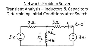 Networks Problem Solver Inductors amp Capacitors  Conditions after Switch is Opened for Inductor [upl. by Christalle]