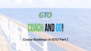 GTO Coach amp Go  Cruise Bookings in GTO Part 1 [upl. by Etram]