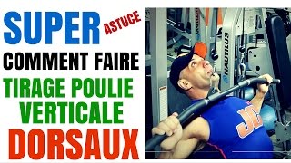 Musculation Dorsaux Tirage Poulie Verticale [upl. by Anette]