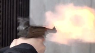 German Luger 9mm pistol firing in HD [upl. by Nissa]