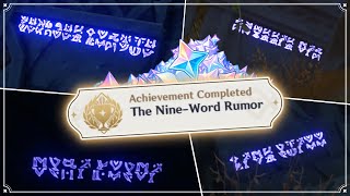 NineWord Rumor Secret Achievement The Chasm 9 Secret Messages Locations Genshin Impact Guide [upl. by Yerroc]