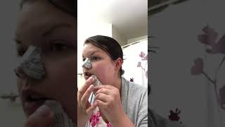 DIY Biore Strips glue and newspaper easy beauty hack [upl. by Neelloc]