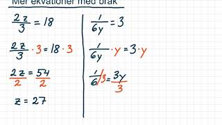 CordaNova 4 kap8 Ekvationer med bråk II [upl. by Anila789]