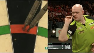 NINEDARTER FOR VAN GERWEN Michael van Gerwen strikes perfection at the Players Championship Finals [upl. by Sedicla794]